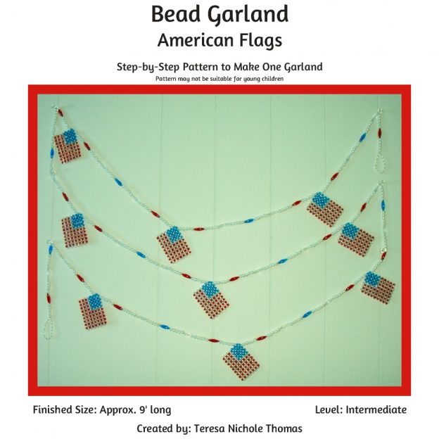 Bead Garland - American Flags 01