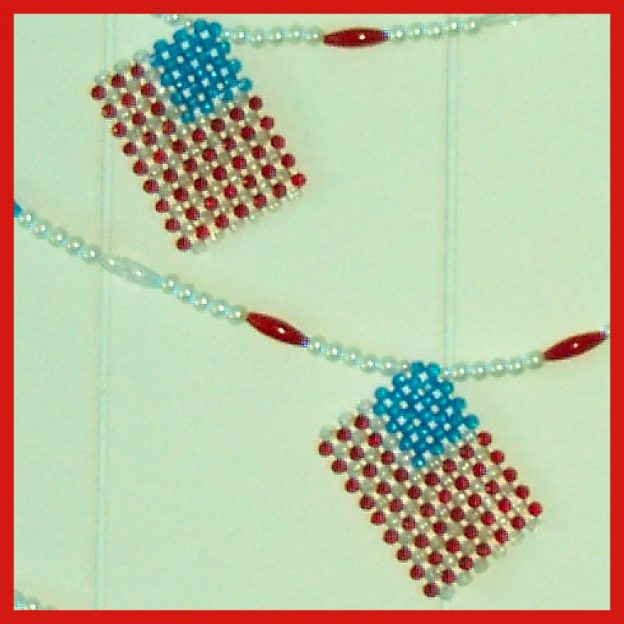 Bead Garland - American Flags 03