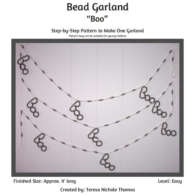 Bead Garland - "Boo" 01