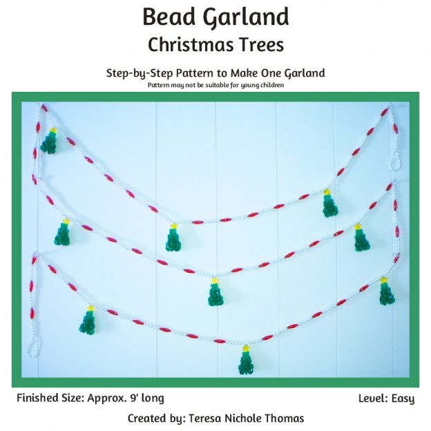 Bead Garland - Christmas Trees 01