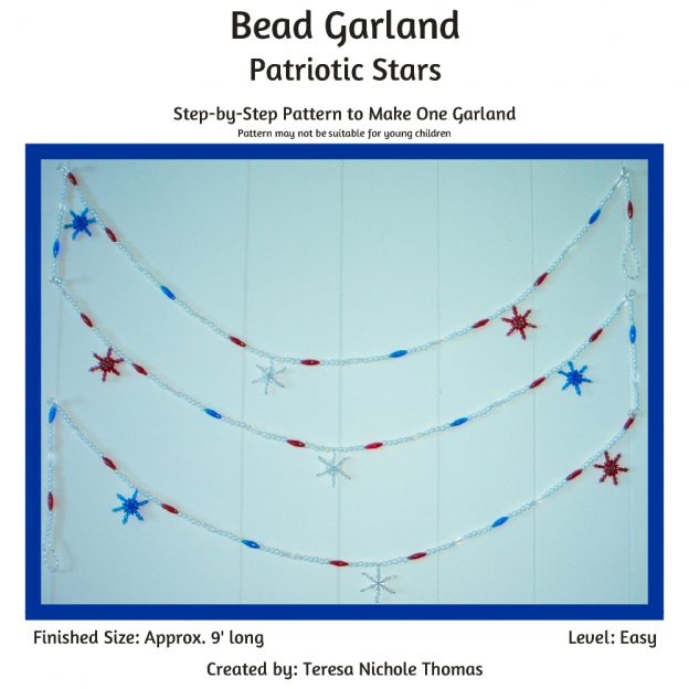 Bead Garland - Patriotic Stars 01