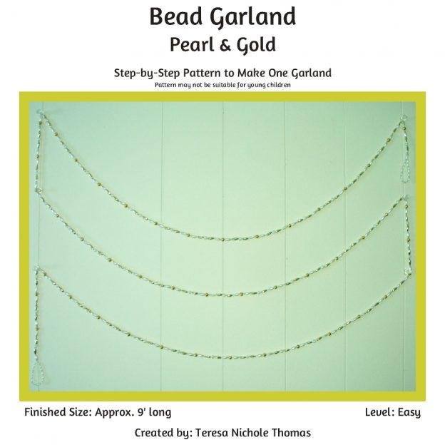 Bead Garland - Pearl & Gold 01