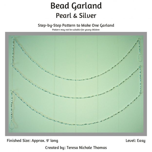 Bead Garland - Pearl & Silver 01