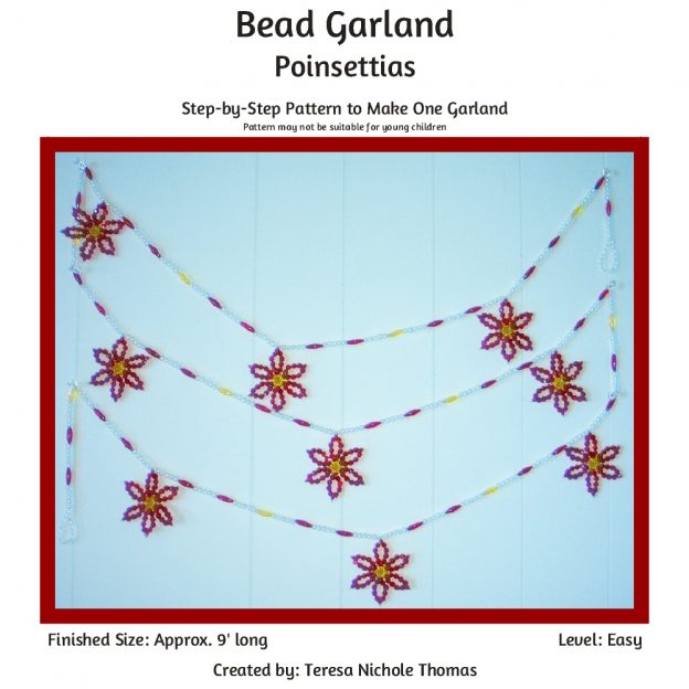 Bead Garland - Poinsettias 01