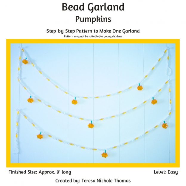 Bead Garland - Pumpkins 01