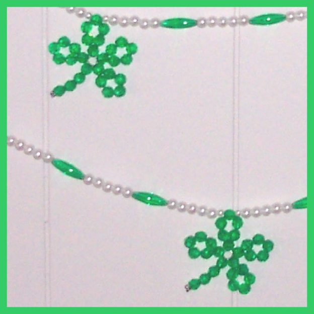 Bead Garland - Shamrocks 03