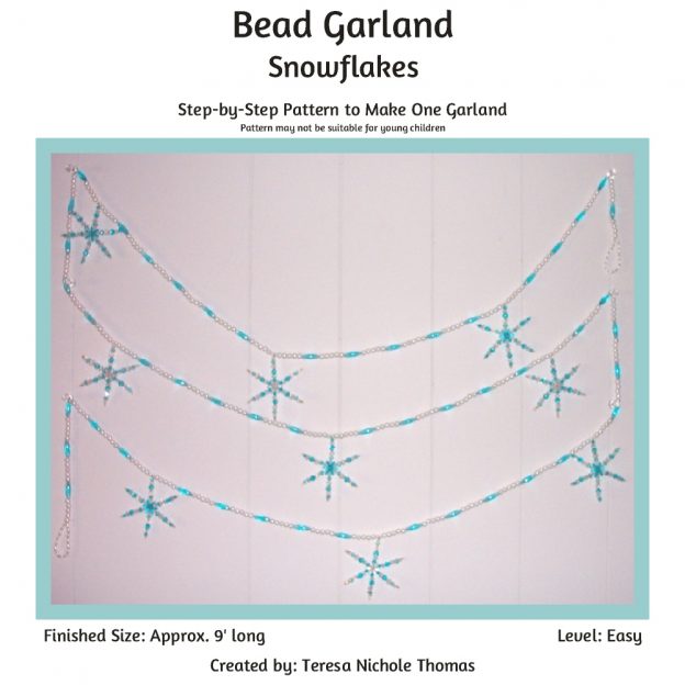 Bead Garland - Snowflakes 01