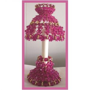 Beaded Lamp Shade & Base 02