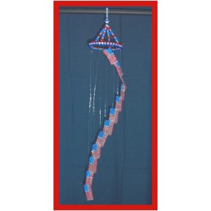 Beaded Mobile - American Flags 02