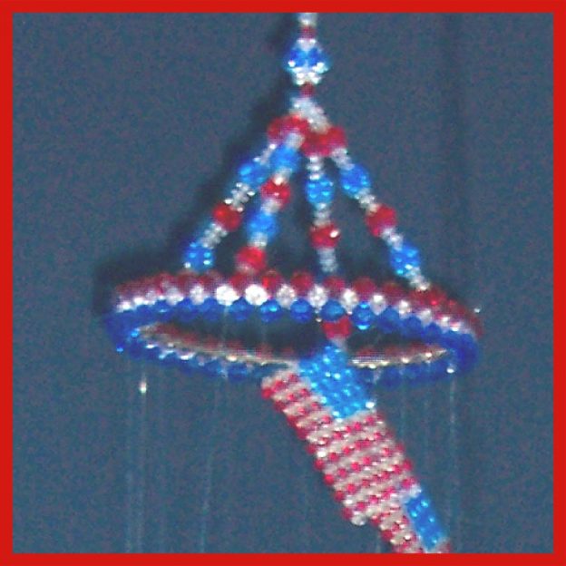 Beaded Mobile - American Flags 03