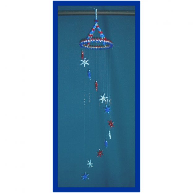 Beaded Mobile - Patriotic Stars 02