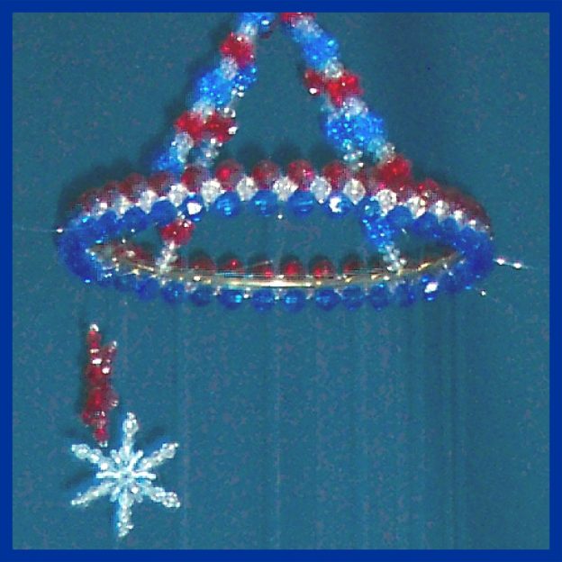 Beaded Mobile - Patriotic Stars 03