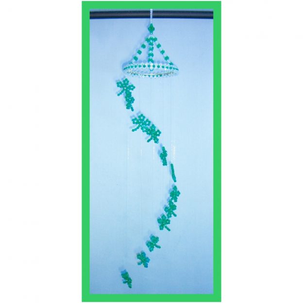 Beaded Mobile - Shamrocks 02