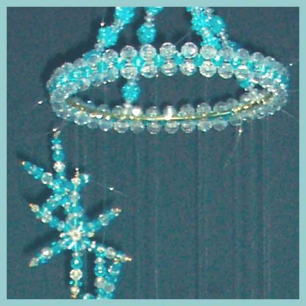 Beaded Mobile - Snowflakes 03