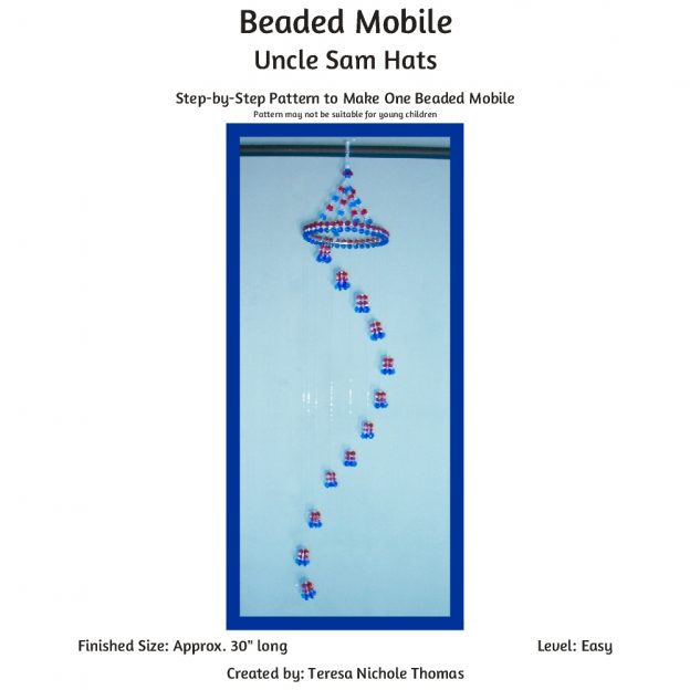 Beaded Mobile - Uncle Sam Hats 01