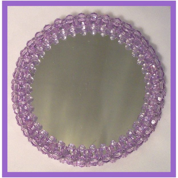 Beaded Round Mirror 02