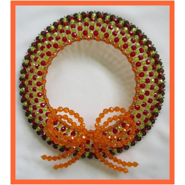 Beaded Wreath - Autumn 02