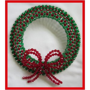 Beaded Wreath - Christmas 02