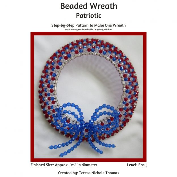 Beaded Wreath - Patriotic 01
