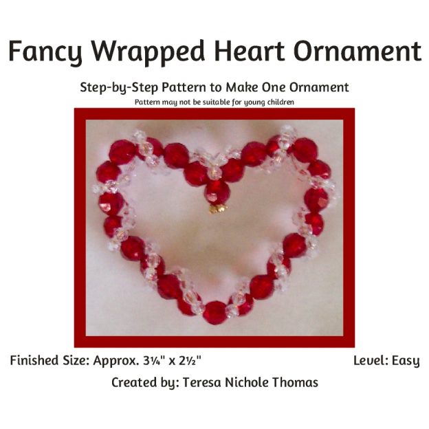 Fancy Wrapped Heart Ornament 01