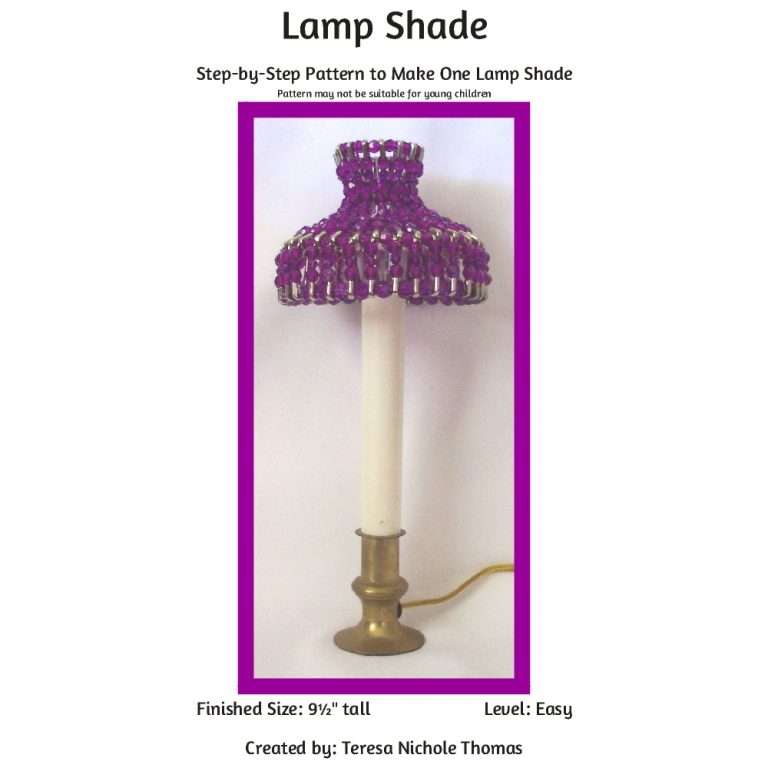 Lamp Shade Safety Pin and Beading Pattern TNT Crafts