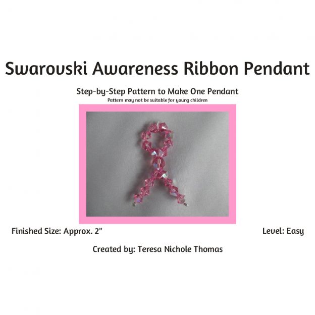 Swarovski Awareness Ribbon Pendant 01