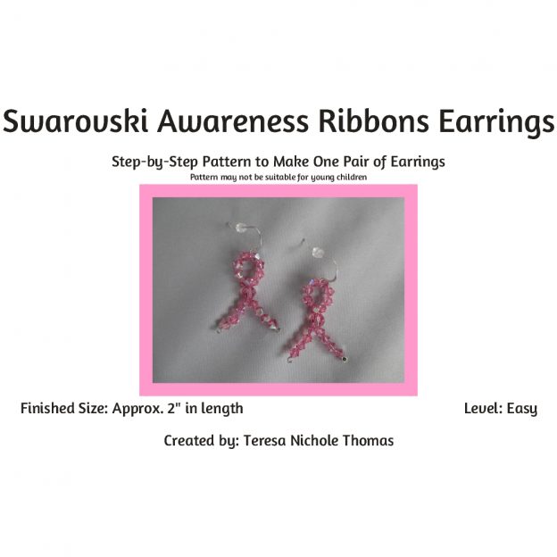 Swarovski Awareness Ribbons Earrings 01