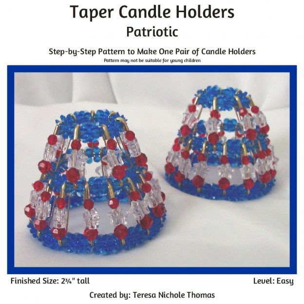 Taper Candle Holders - Patriotic 01