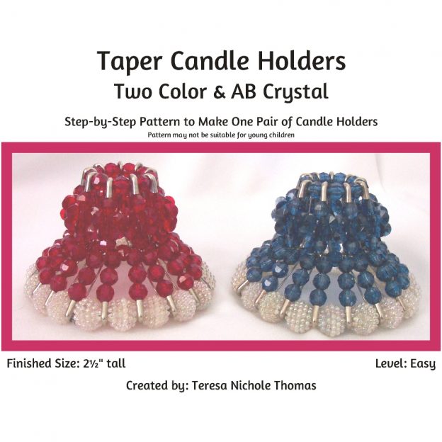 Taper Candle Holders - Two Colors & AB Crystal 01